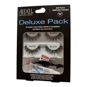 Ardell Professional Deluxe Pack Black‎ Wispies Eye Lash Kit 2 Pair